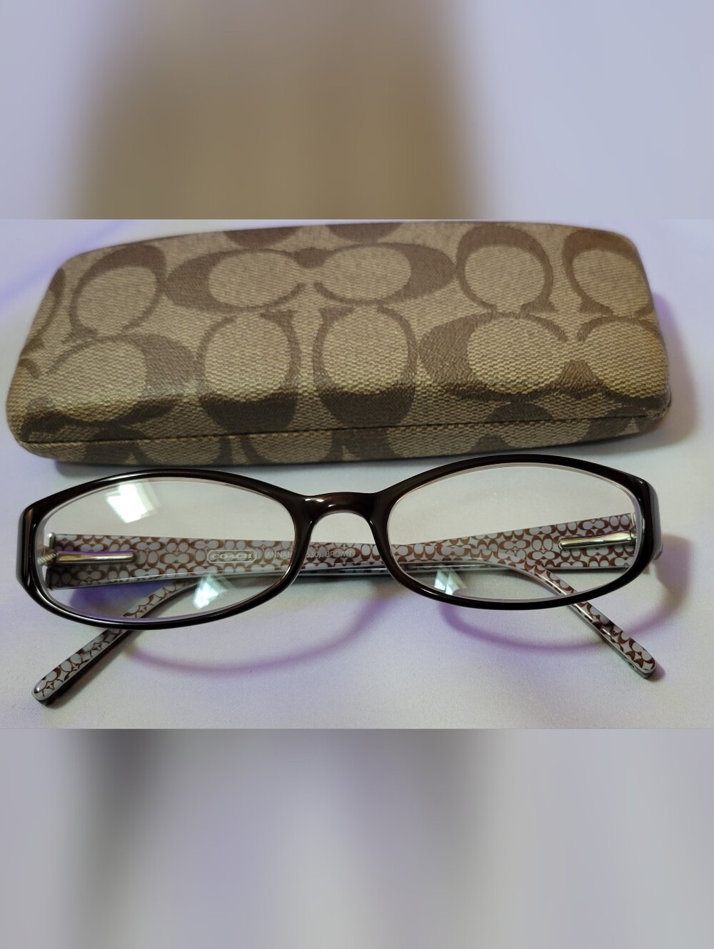 Coach Annabel 530 Brown Eyeglass Frames Blue Crystal Dragonfly w/ Case.